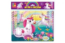 М'які пазли А4 "Єдинороги" на 35 елементів VT1102-34 (укр) VladiToys