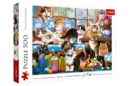 Пазли - 500 елм. - 37425 "Котяча родина" Trefl