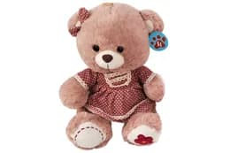 Ведмедик 2764B/33 в платті коричневий р.33 см