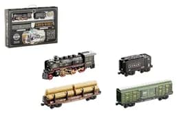 Залізна дорога HS8022A на батарейки, музика, світло, дим, в коробці 55x8x37,5 см