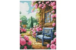 Набір з алмазною мозаїкою AMO8140 "Квітковий сад" 30x40см IDEYKA