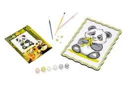 Картина по номерах Puz-22948 "Панда"дерев'яна, формат А4 PuzzleOk