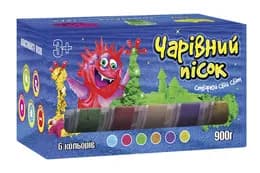 Кінетичний пісок "Чарівний пісок" (6 кольорів*0,150 кг) в коробці 51100 STRATEG
