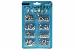 Головоломка металева E520 Unlock Metal Puzzle 8 елементів Синя р.22*13,5*2см