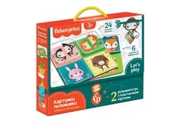Настільна гра з пластиковими картками «Fisher Price. Картинки половинки» VT2100-09 VladiToys