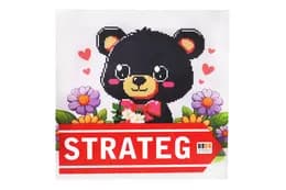 Вишивка хрестиком "Ведмедик" р.30*30см AX-304 STRATEG