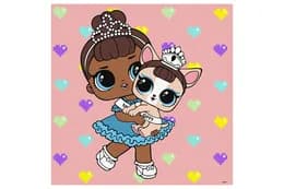 Набір для розпису по номерах 40x40 см KHO6291 "L.O.L. TroopSurprise Miss Baby With Miss Puppy" Ideyka