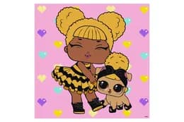 Набір для розпису по номерах 40x40 см KHO6287 "L.O.L. TroopSurprise Queen Bee With Queen Pup" Ideyka