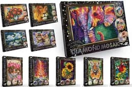 Креативна творчість "Діамантовий живопис DIAMOND MOSAIC" малий с.2 DM-03-01,02,03,04,05...10 DANKO