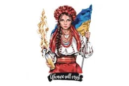 Набір для розпису по номерах р. 40*50 см "Дівчина з бандерівським смузі" з лаком SY6535 STRATEG