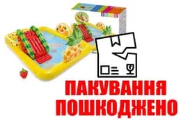 OUTLET Ігровий центр INTEX Фруктове задоволення з гіркою і фонтанчиком, в коробці 57158 р.244*191*91см