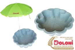 Пісочниця 01235/03eco "Квітка" з парасолькою бірюзова DOLONI