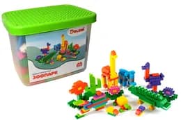 Конструктор блочний 013888/40 "Зоопарк" 272 дет. в боксі DOLONI