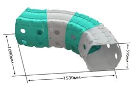 Тунель 4 секції сіро-бірюзовий 01471/1 DOLONI (ЗВ)
