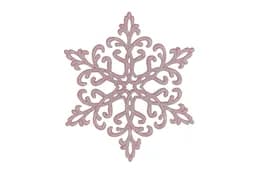 Новорічна іграшка Cніжинка кристал (рожевий) 12*0.3 см