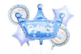 Набір ""Prince"" 18"" серце 2шт + 18"" круг 2шт + 1шт корона 76x81cм