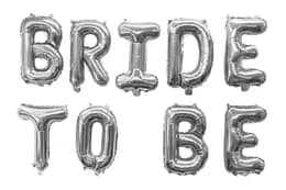 Надпис ""Bride to be"" срібний 16' (40см)