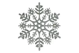 Новорічна іграшка Сніжинка класика (срібло) 12x0.3 см