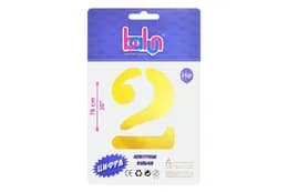 Фольгована кулька цифра 02377 "2"золота "30"(76 см), 1 шт Balun