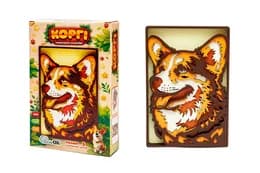 Картина пазл 3D Puz-40002 "Коргі" дерев'яна PuzzleOk
