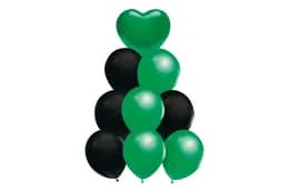 Набір з 9 повітряних кульок 13391 "Green heart" ТМ "Твоя Забава"