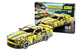 Дерев'яний 3D конструктор Muscle car GT (жовта) Puz-00943 PuzzleOk