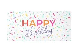 Подарунковий конверт 13087 "Happy Birthday" різнокольорове конфеті 10 шт (ціна за 1 шт) Твоя Забава