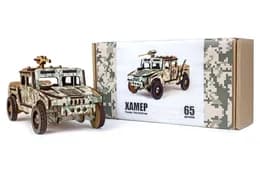 Конструктор 65-00743 "Хамер"дерев'яний, 65 дет., р.11x21x10см PuzzleOK