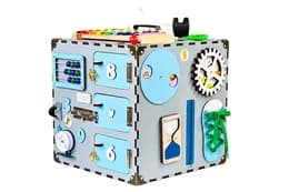 Бізікуб з роботом Сірий 30х30 см