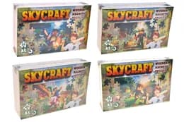 Дерев'яний магнітний пазл "Skycraft" 20 елм., 4 види, А5, в коробці р.19*12*5см