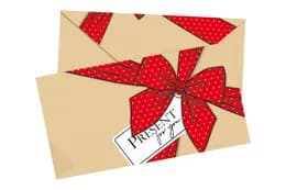 Паперовий конверт на гроші 11885 коричневий "Present for you" 1шт.