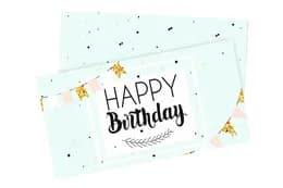 Подарунковий конверт 04300 "Happy Birthday" з прапорцями  1шт.