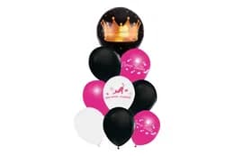 Набір з 9 повітряних кульок 13396 "Crown girl" ТМ "Твоя Забава"