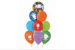 Набір з 9 повітряних кульок 'Happy Birthday' зоопарк ТМ 'Твоя Забава'