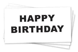 Подарунковий конверт на гроші 'Happy Birthday' чорне тиснення