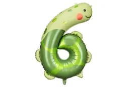 Фольгована кулька цифра "6" черепаха Party Deco (75х96см) 1шт.