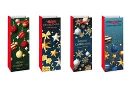 Пакет паперовий ВOTTLE XMAS 22-CW-073 13*8.5*36 см асорті