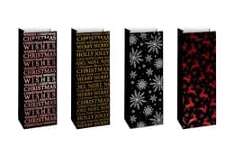 Пакет паперовий ВOTTLE XMAS WB20-49 13*8.5*36 см асорті