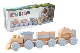 Поїзд  дерев'яний 15900 "Веселковий експрес" LP-8 CUBIKA