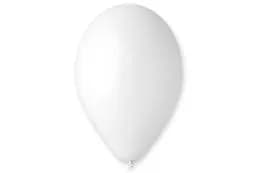 Кулька латексна, біла 02843(001) пастель 10"(25см) Gemar