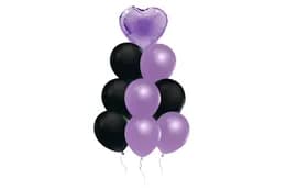 Набір з 9 повітряних кульок "Violet heart" 13394 ТМ "Твоя Забава"