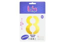 Фольгована кулька цифра 2395 "8" золота "30"(76 см),1 шт Balun