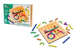 Дерев'яна "Геометрична Розвиваюча Дошка" Puz-27260, 56 комбінацій PuzzleOk