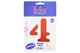 Цифра  "Balun" 4 червона  40" (101см)
