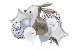 Набір з 9 повітряних кульок "Happy birthday rabbit" ТМ "Твоя Забава"