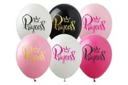 Латексні повітряні кульки 12" 15699 "Princess" асорті  100 шт. (30см.) Show