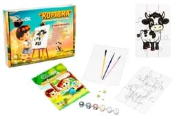 Пазл-розмальовка Puz-22936 "Корівка" А5, дерев'яний PuzzleOK