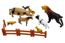 Тварини H640 домашні, 3 види, паркан, в пакеті 20 * 26см