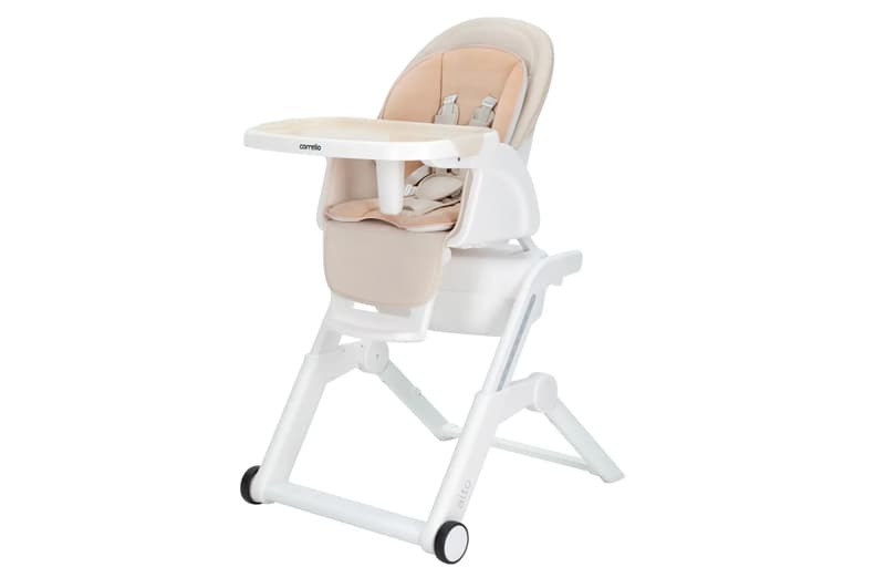 Стілець для годування CRL-10307 "Alto" Almond Beige з гойдалкою CARRELLO