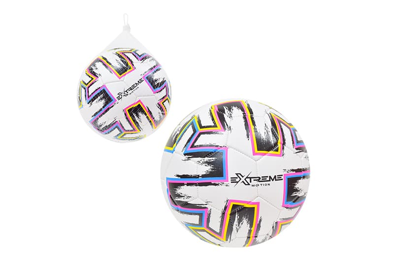 М'яч футбольний extreme motion FB41384, 2 кольори, №5, PVC, з сіткою та голкою, вага 340 г